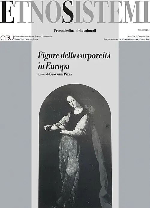 copertina EtnoSistemi n. 5 Figure della corporeità in Europa a cura di Giovanni Pizza