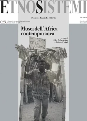 Copertina EtnoSistemi n.8 Musei dell'Africa contemporanea a cura di Alice Bellagamba e Roberta Cafuri